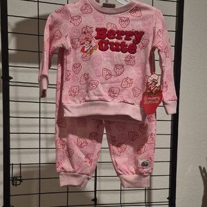 'Berry Cute' Pink Kids Pajama Set